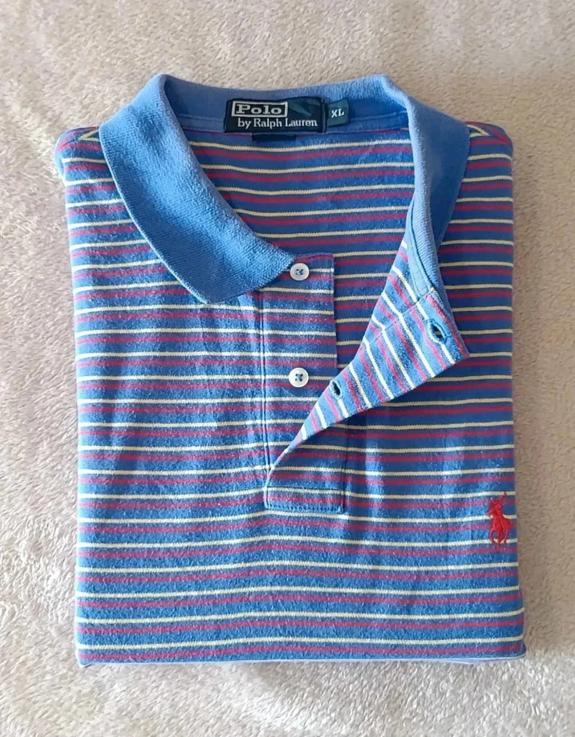 Polo Ralph Lauren vintage strepen blauw rood geel Maat XL – photo 2